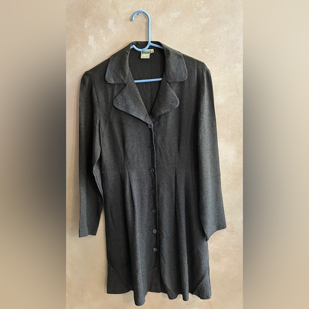 United Colors Of Benetton Grey Long Sleeve Dress